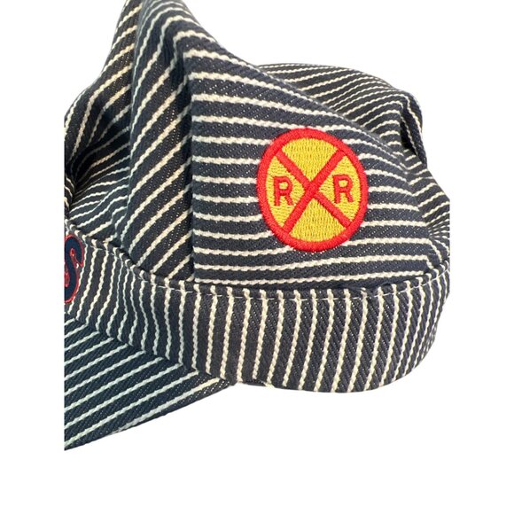 Thomas The Train Conductor Hat For Kids With Stripes & Embroidered Patch READ - Picture 6 of 8